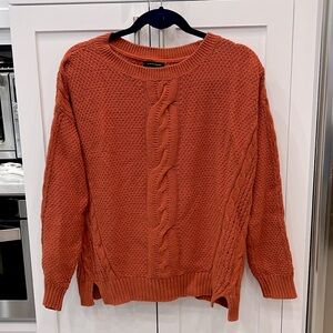 Tommy Hilfiger Burnt Orange Cable Knit Sweater Sz S